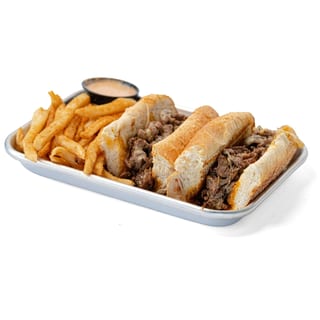 Beef Ribeye Cheesesteak with Seasoned Fries
